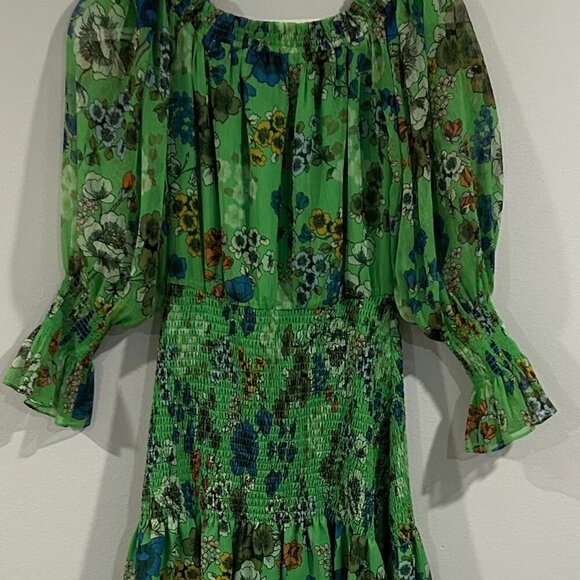 Alexis Floral print Mini Dress Size M - Picture 3 of 7